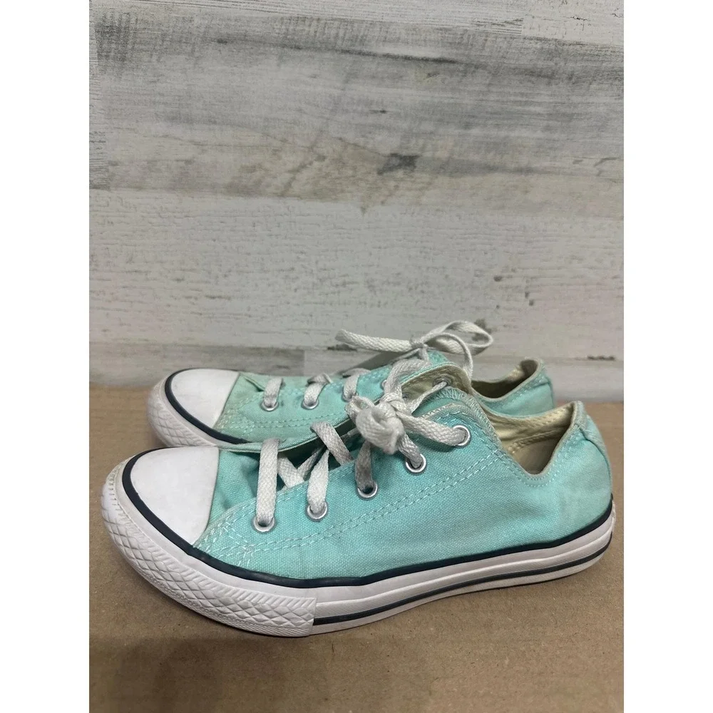 Converse Chuck Taylor All Star Kids Size 3 Mint‎ Green Low Top Sneakers